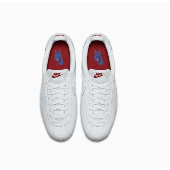 Nike Classic Cortez Premium Leather \'No Swoosh\' | White Red Blue | Men\'s SZ 8.5 main image 5